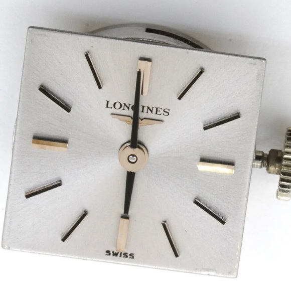 Longines antique 18K WG 0.20CT VS diamond square shaped ladies watch - Picture 10 of 12